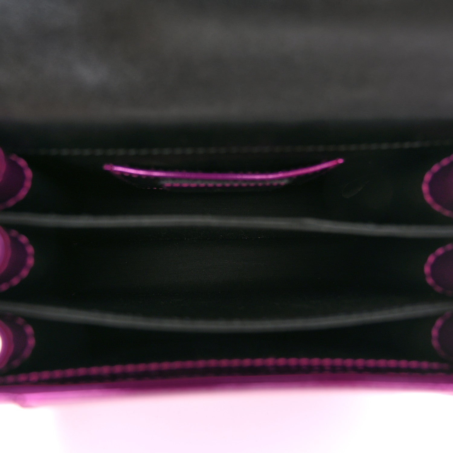 Bulgari Metallic Calfskin Serpenti Forever Top Handle Amethyst 5 of 9