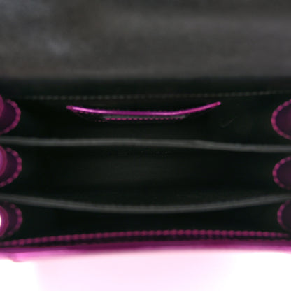 Bulgari Metallic Calfskin Serpenti Forever Top Handle Amethyst 5 of 9