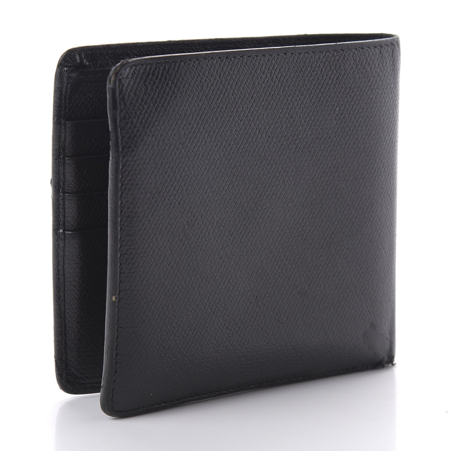 Chanel Grained Calfskin CC Button Bi-Fold Wallet Black 3 of 13