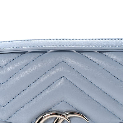 Gucci Calfskin Matelasse Medium GG Marmont Shoulder Bag Light Blue 8 of 10