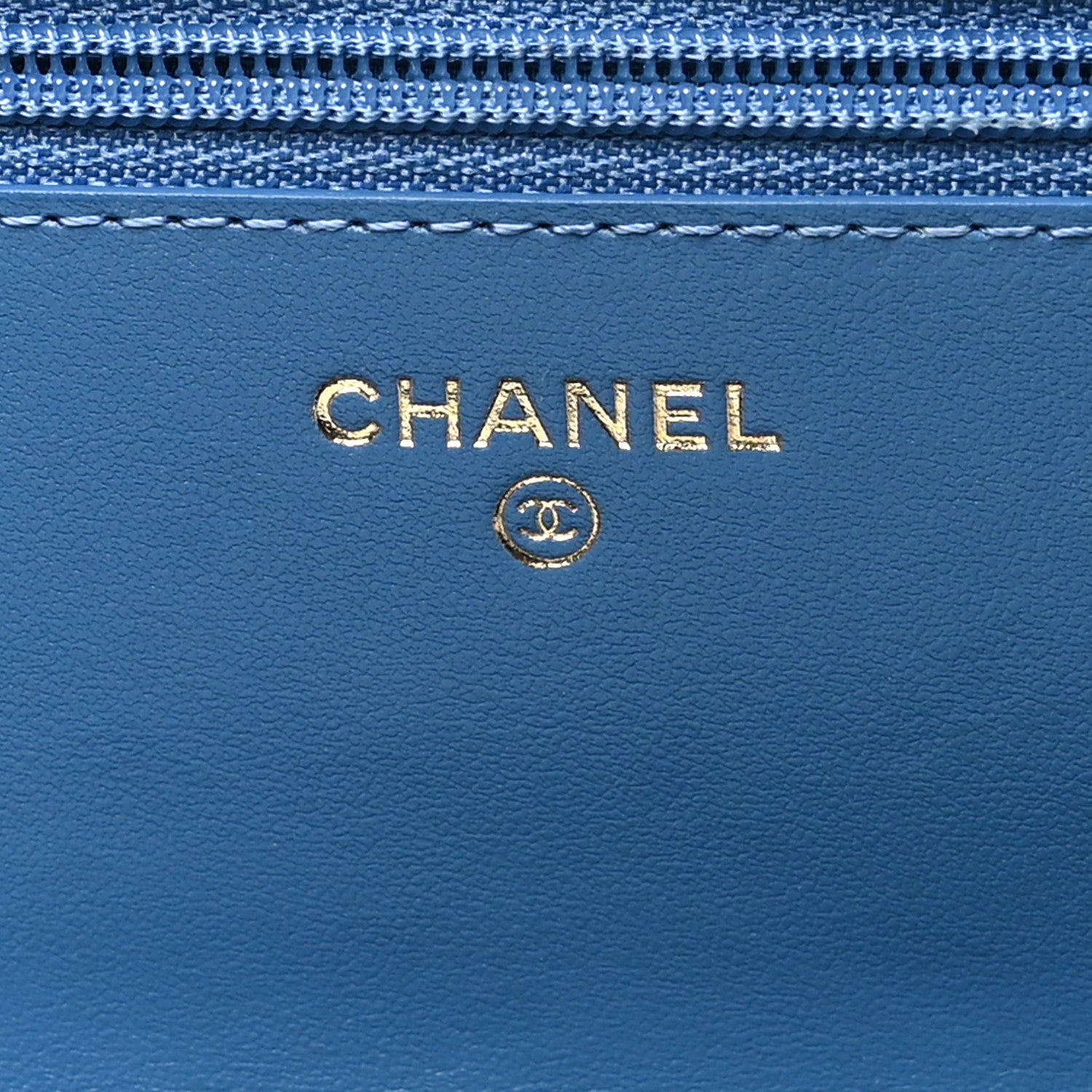 Chanel Denim Quilted CC Pearl Crush Wallet on Chain WOC Blue 6 of 11