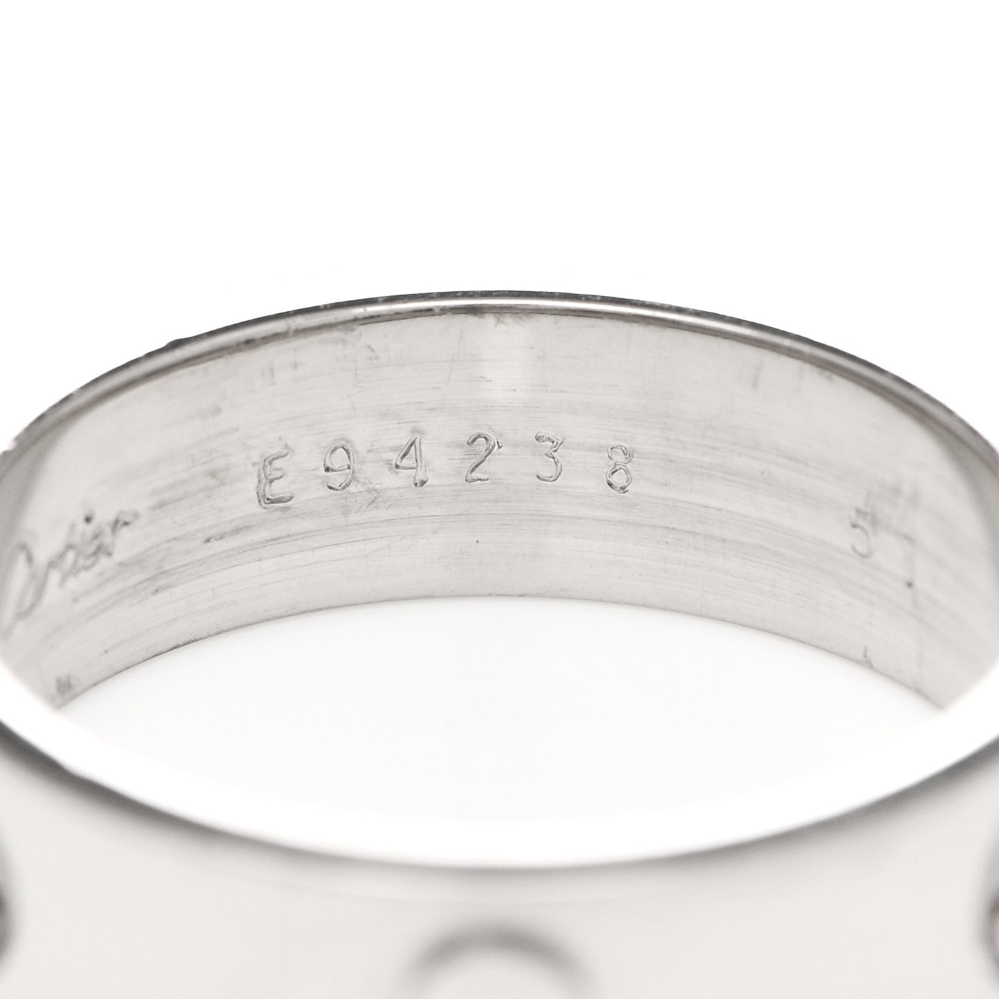 18K White Gold 5.5mm LOVE Ring 57 8