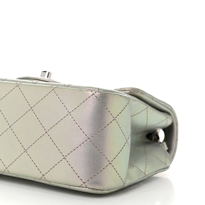 Chanel Iridescent Lambskin Quilted Mini Square Flap Light Purple 10 of 11