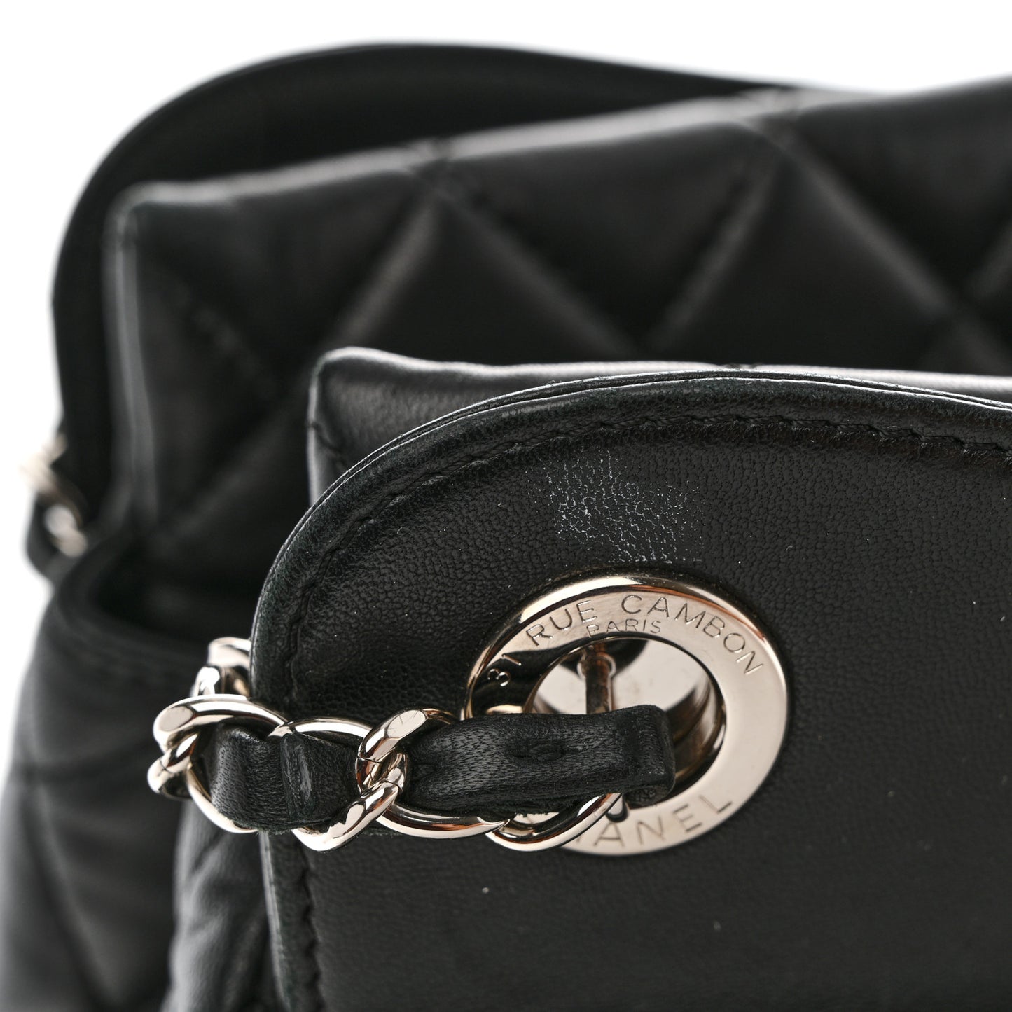 Lambskin Quilted Chanel 7 Tote Black