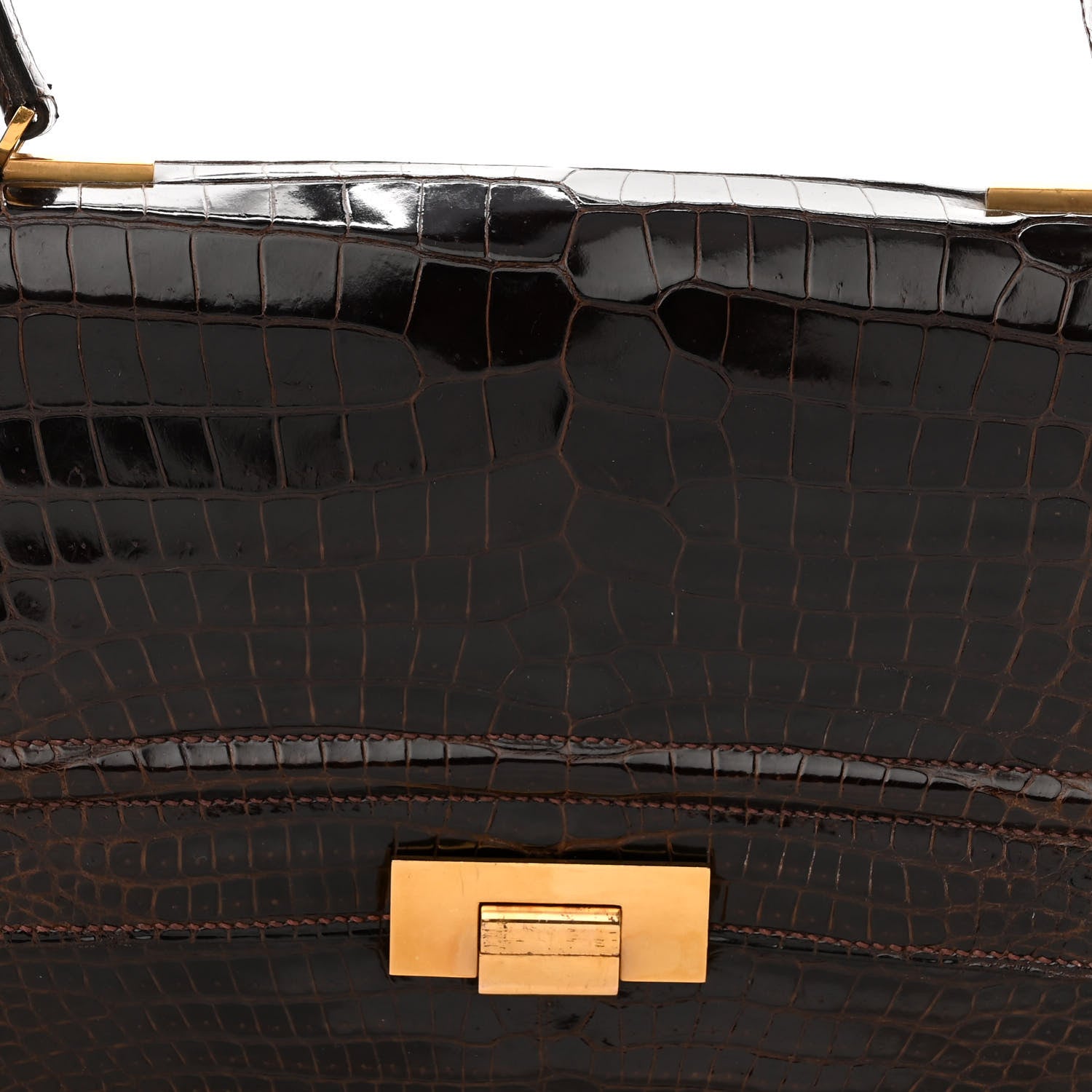 Hermes Shiny Crocodile Pascal Havane 8 of 15