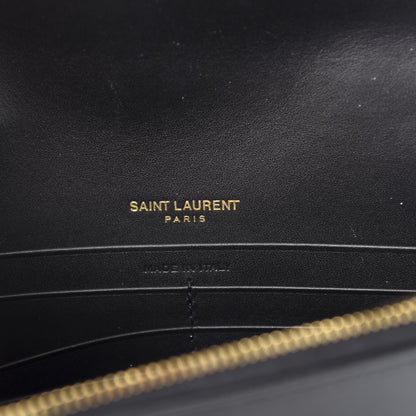Saint Laurent Smooth Calfskin Classic Monogram Kate Tassel Satchel Black 5 of 10