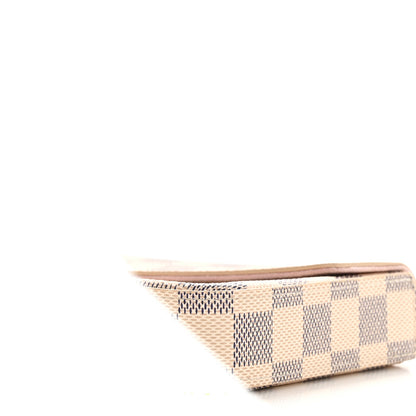 Louis Vuitton Damier Azur Pochette Felicie Chain Wallet Rose Ballerine 9 of 10