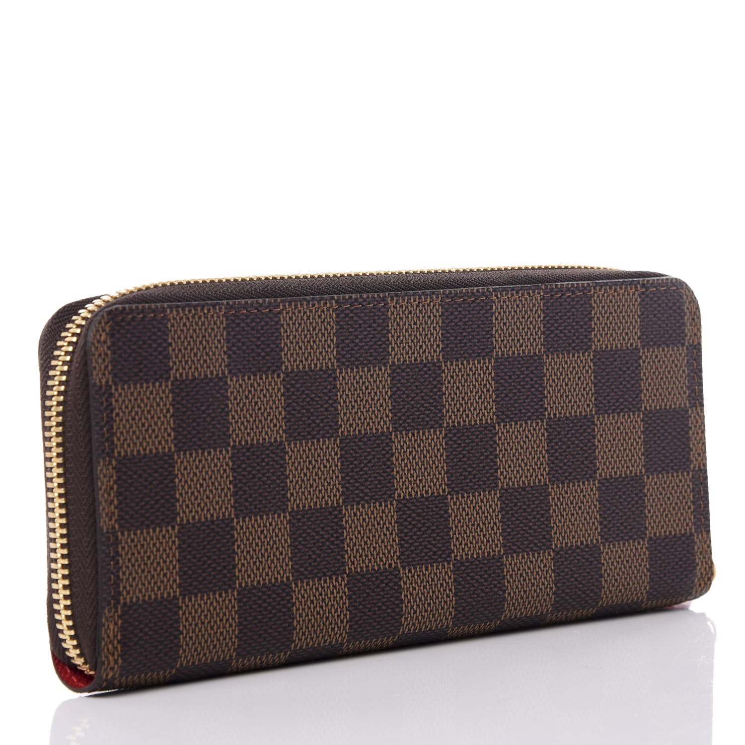 Louis Vuitton Damier Ebene Clemence Wallet Cherry 2 of 10