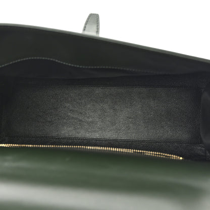 Saint Laurent Shiny Calfskin Le Fermoir Top Handle Bag Dark Green 7 of 9