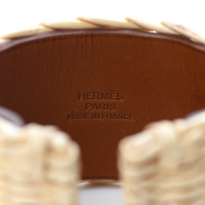 Hermes Barenia Osier Collier De Chien CDC Picnic Bracelet T3 Fawn 4 of 6