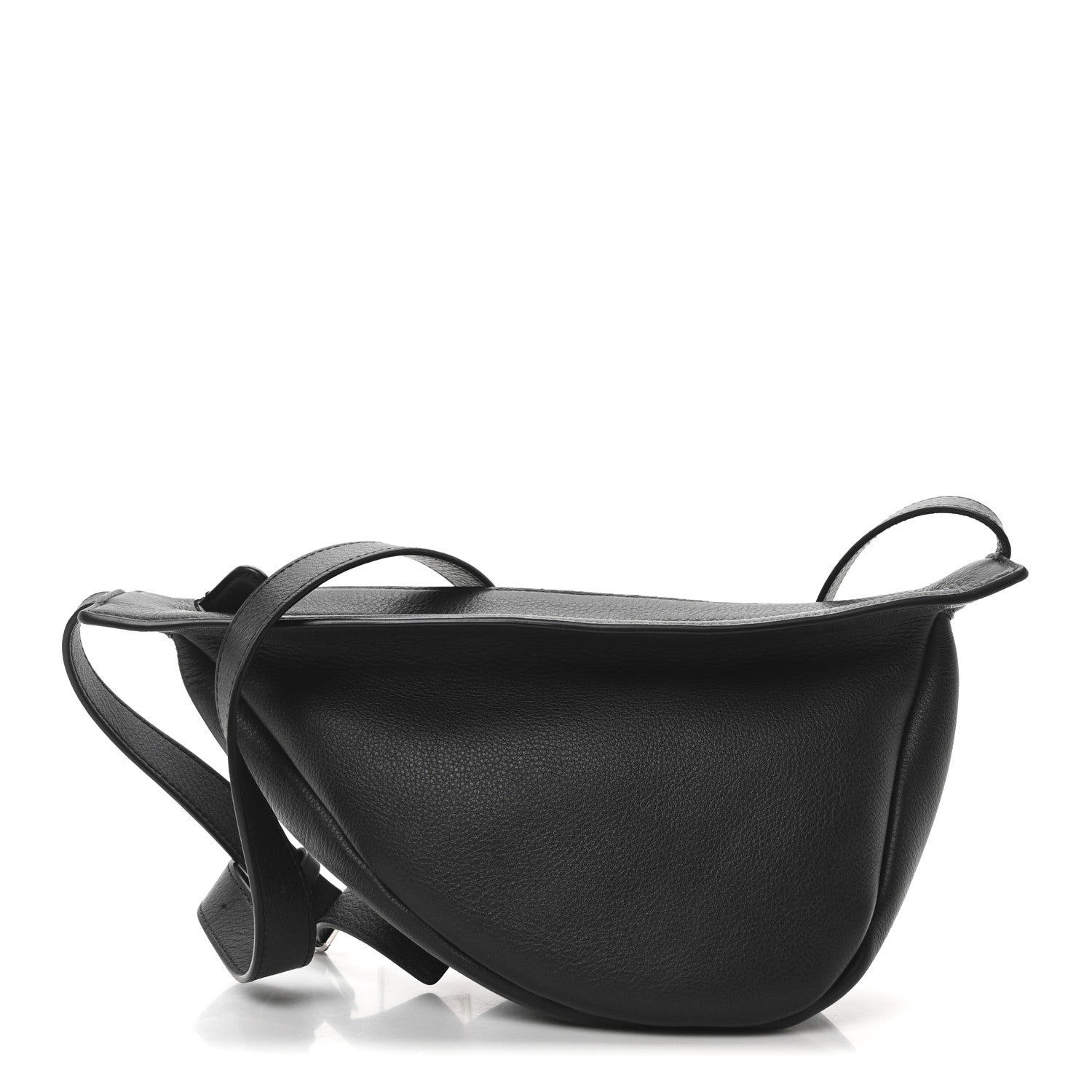 The Row Grained Calfskin Small Slouchy Banana Bag Black 1 of 9