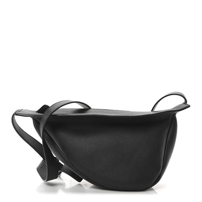 The Row Grained Calfskin Small Slouchy Banana Bag Black 1 of 9