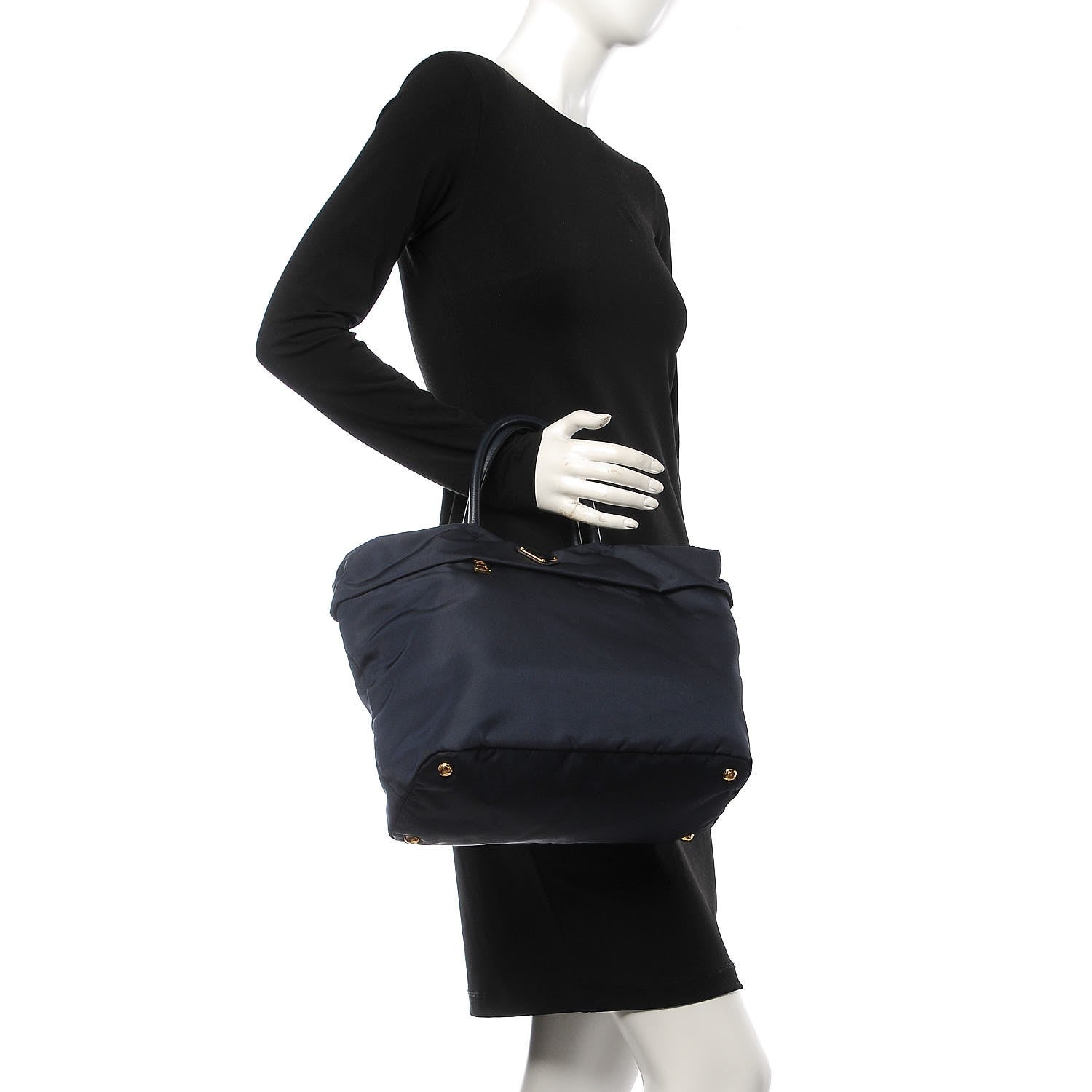 Prada Tessuto Nylon Tote Baltico 3 of 10