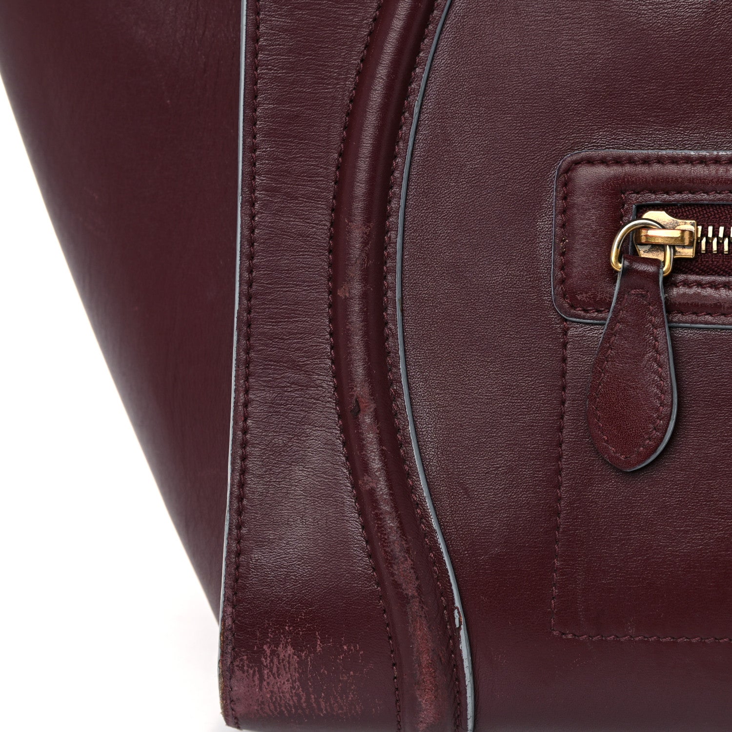 Celine Palmelato Mini Luggage Burgundy Azur Blue 26 of 33