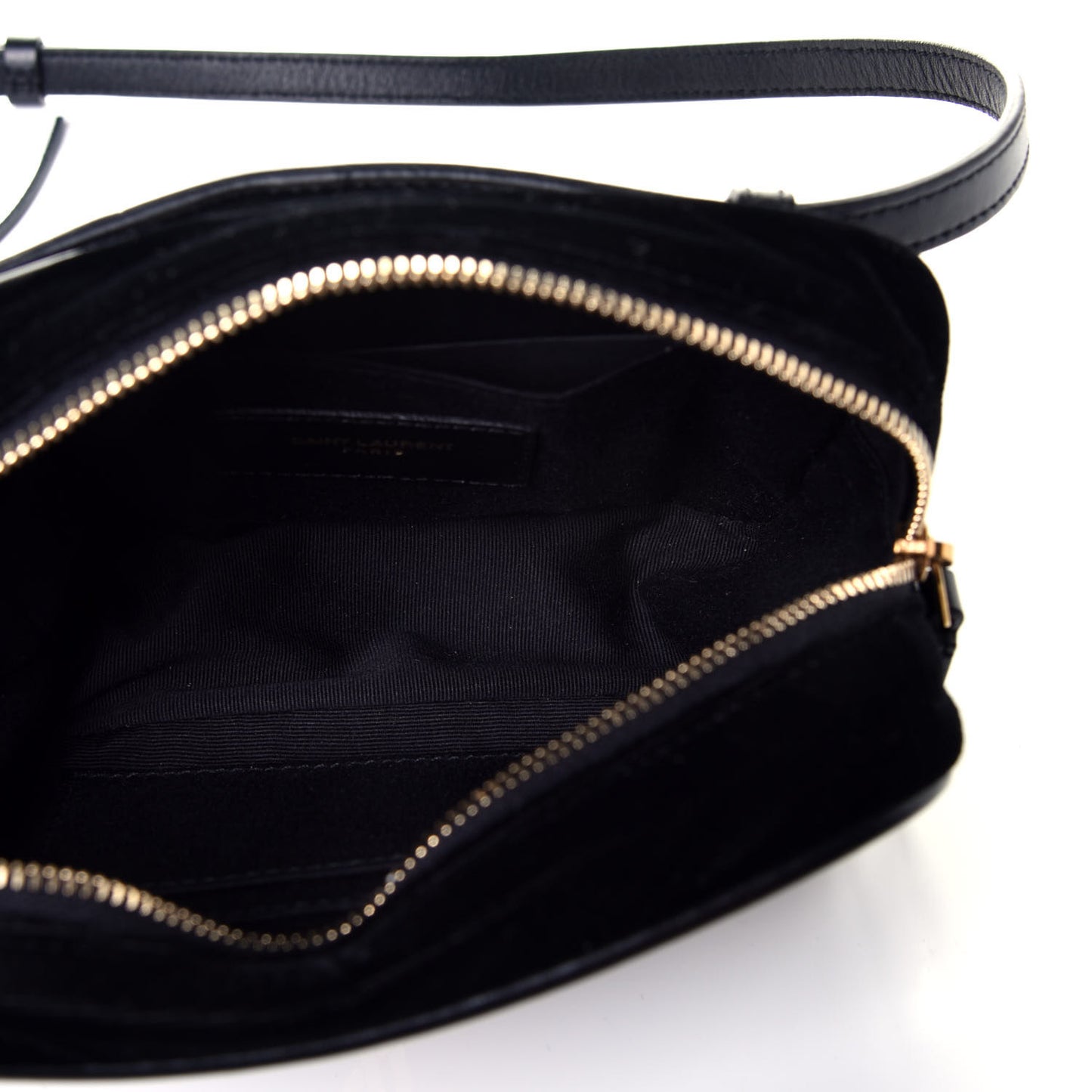 Velour Matelasse Monogram Lou Belt Bag Black