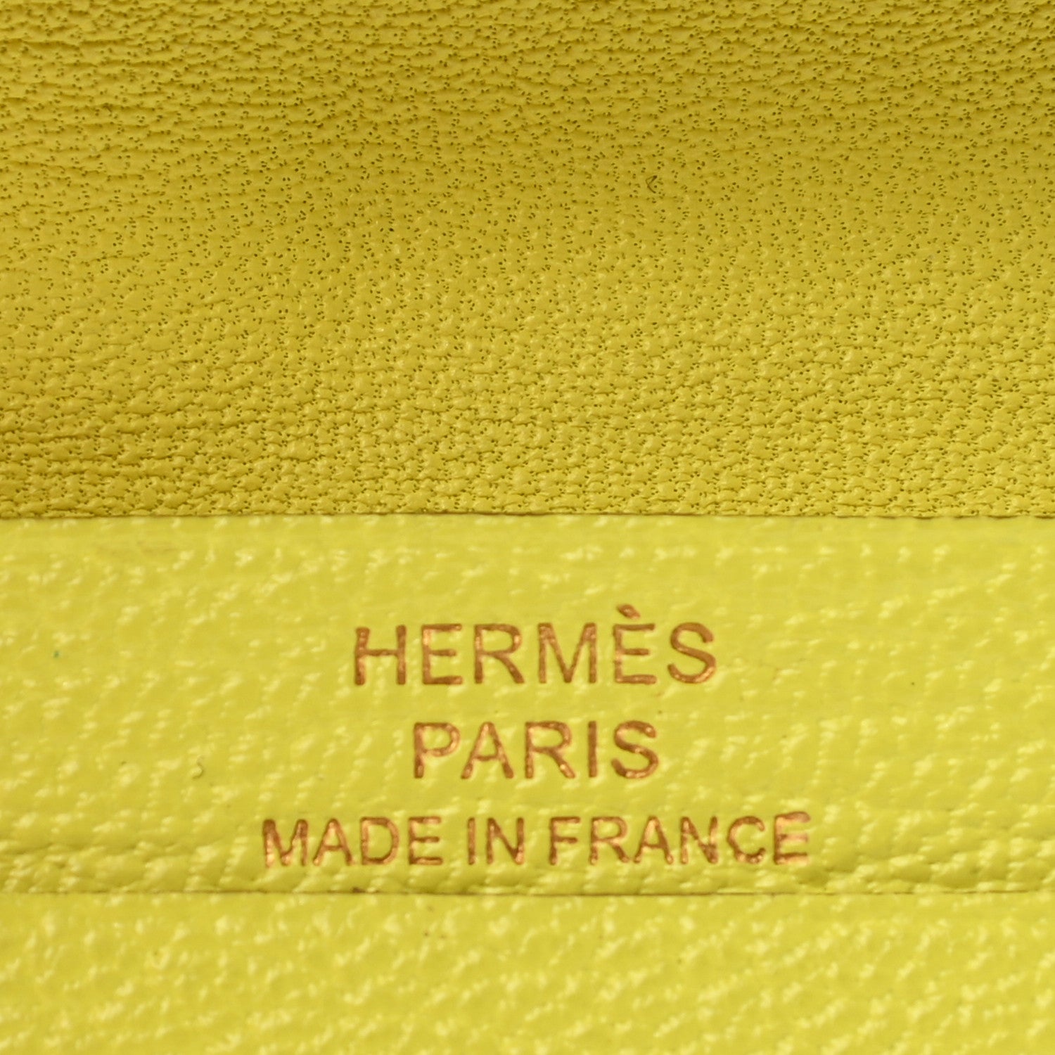 Hermes Chevre Mysore Bearn Card Holder Wallet Lime 6 of 6
