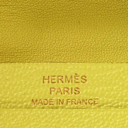 Hermes Chevre Mysore Bearn Card Holder Wallet Lime 6 of 6