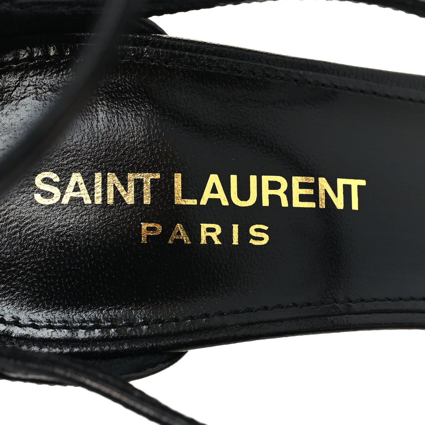 Calfskin Cassandra 100 Ankle Strap Sandals 39 Black Gold