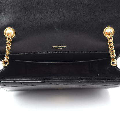 Saint Laurent Lambskin Matelasse Chevron Monogram Medium Sulpice Bag Black 5 of 11