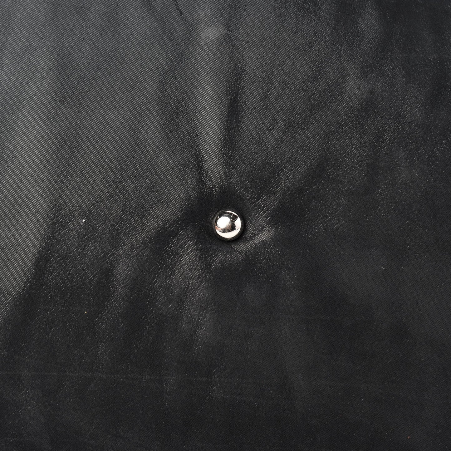 Iridescent Calfskin Stitched CC Shopping Tote Black