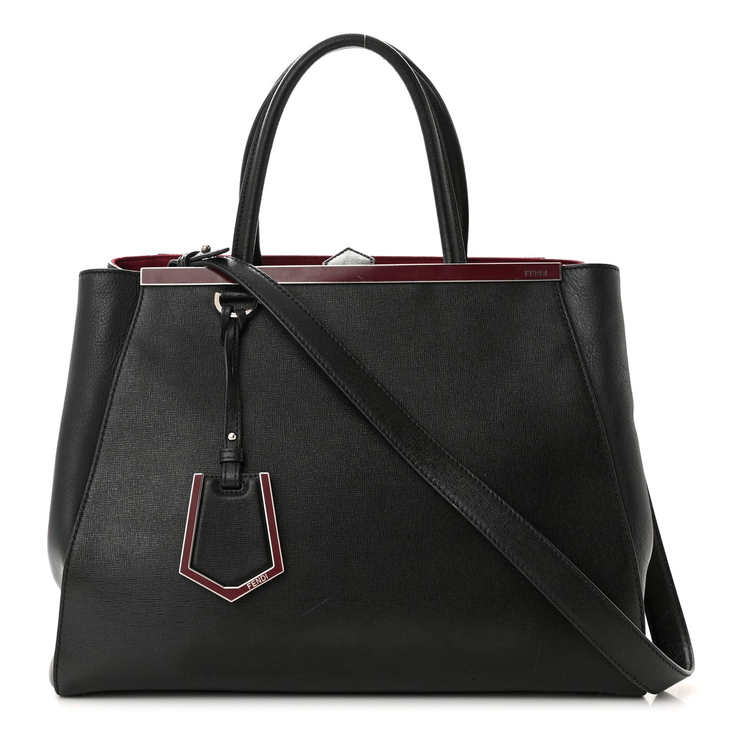 Vitello Elite Regular 2Jours Tote Black Vino