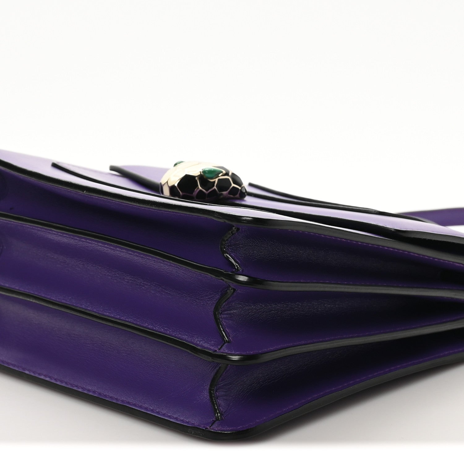 Bulgari Calfskin Serpenti Forever Top Handle Purple 17 of 17