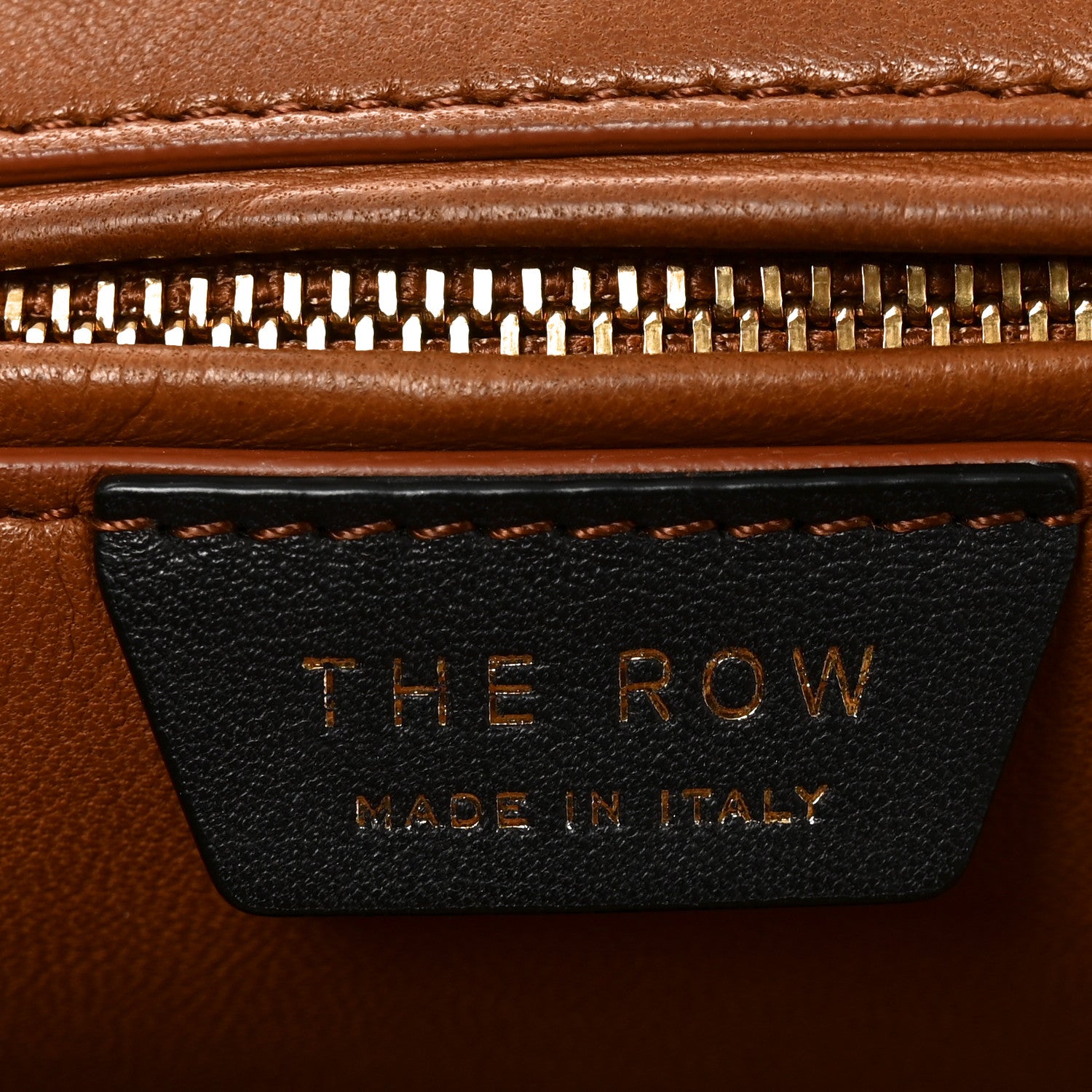 The Row Polished Saddle Calfskin Large Devon Bag Black 6 of 9
