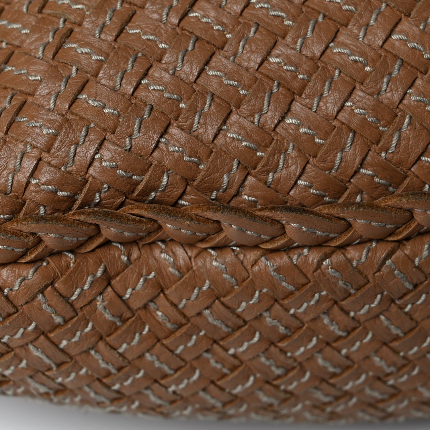 Bottega Veneta Nappa Stitched Intrecciato Medium Veneta Hobo Maple Sapphire 12 of 12