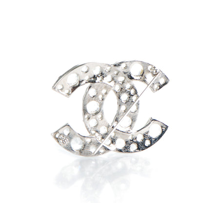Chanel Crystal Large CC Brooch Silver 3 of 5