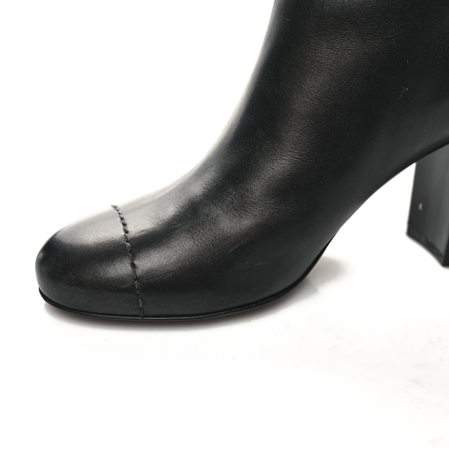 Chanel Calfskin CC Knee High Boots 37 Black 8 of 8