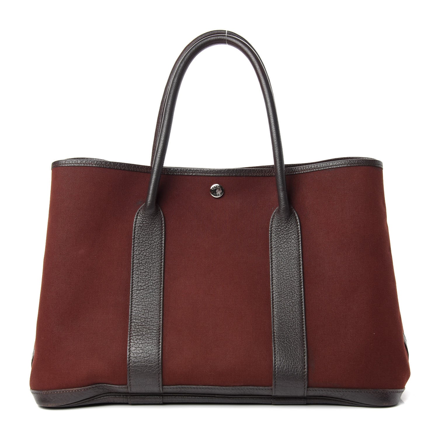 Hermes Toile Buffle Gala Garden Party 36 MM Havane Rouge H 1 of 8