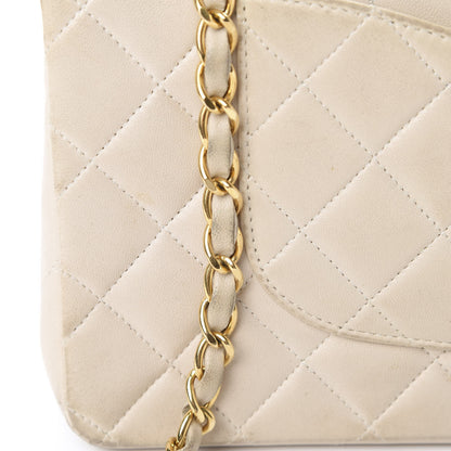 Chanel Lambskin Quilted Medium Double Flap Beige 22 of 22