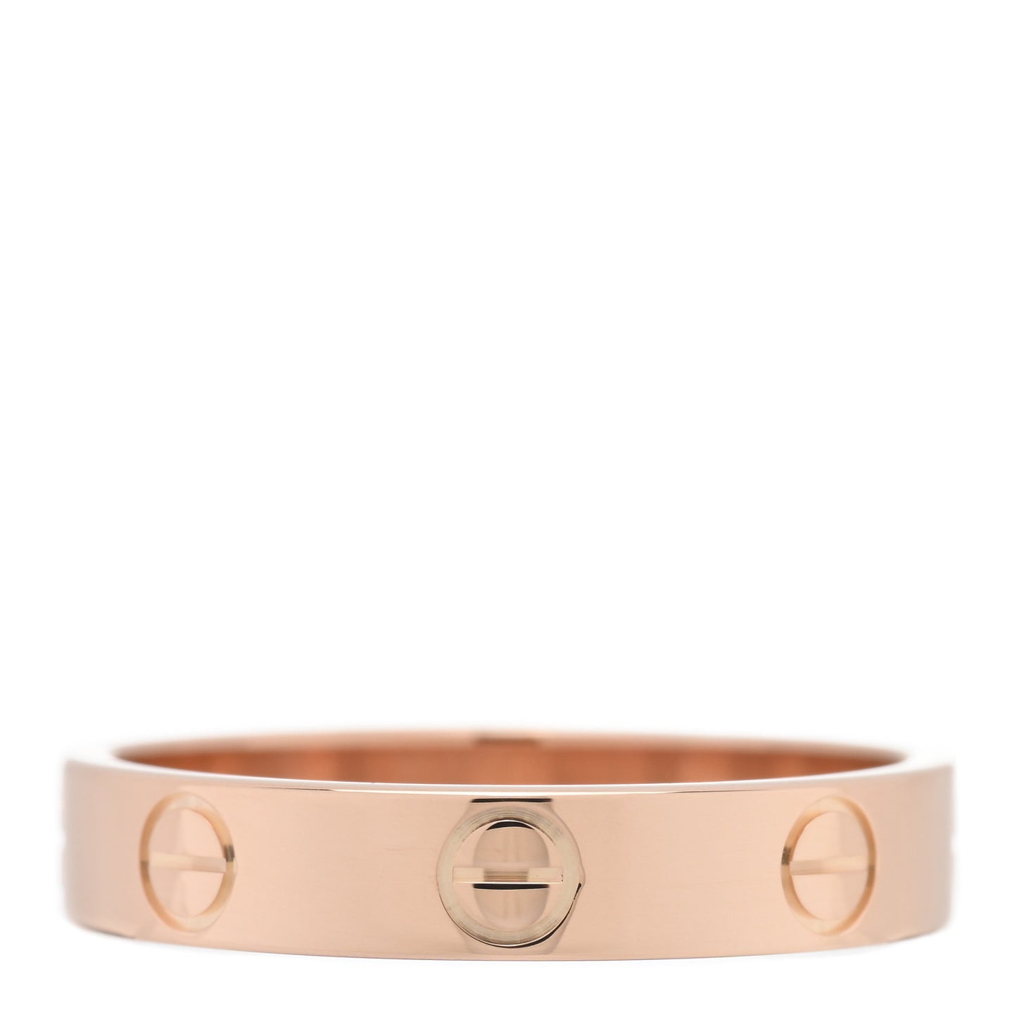 18K Pink Gold 3.5mm LOVE Wedding Band Ring 53 6.5