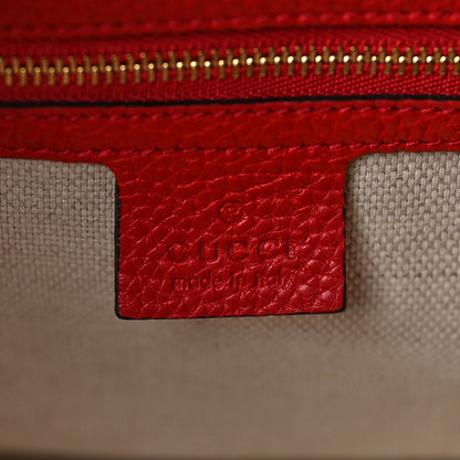 Gucci Pebbled Calfskin Large Soho Hobo Tote Red 5 of 9