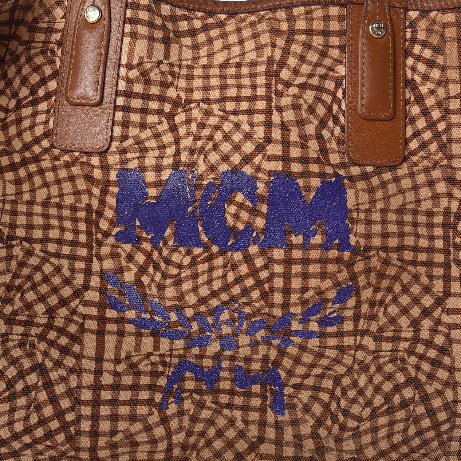MCM Visetos Liz Reversible Shopper Tote Cognac 10 of 26