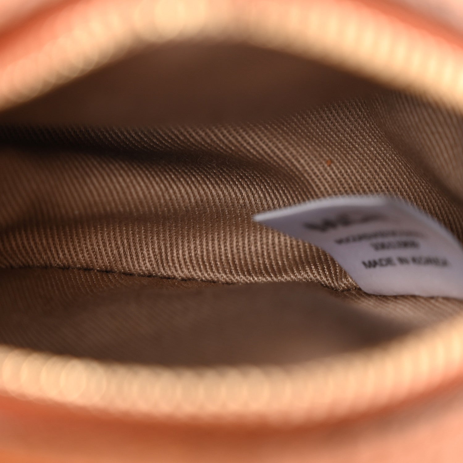 MCM Visetos Round Coin Pouch Key Ring Bag Charm Cognac 5 of 8