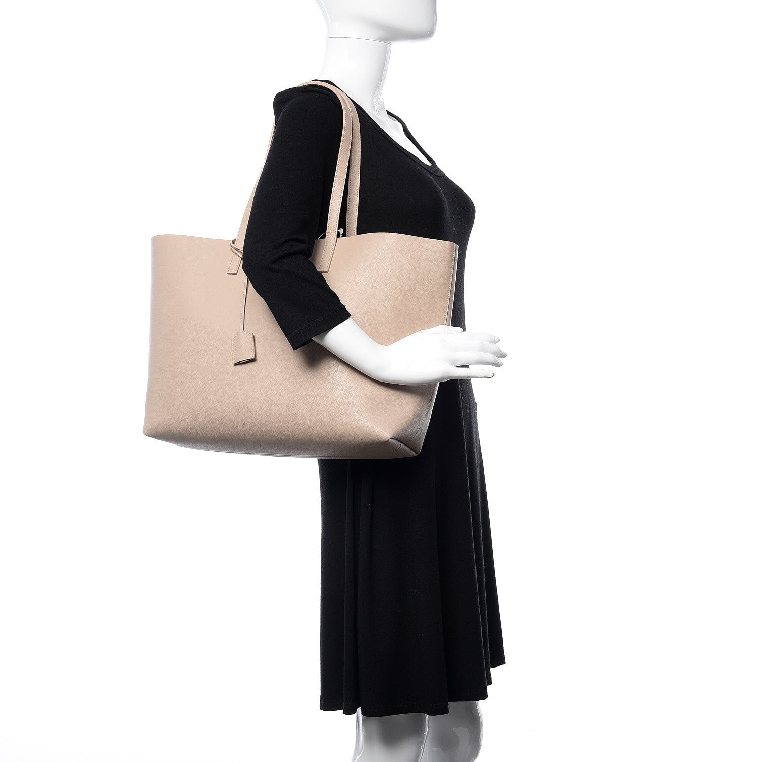 Saint Laurent Calfskin Large Shopping Tote Nude Powder 2 of 11