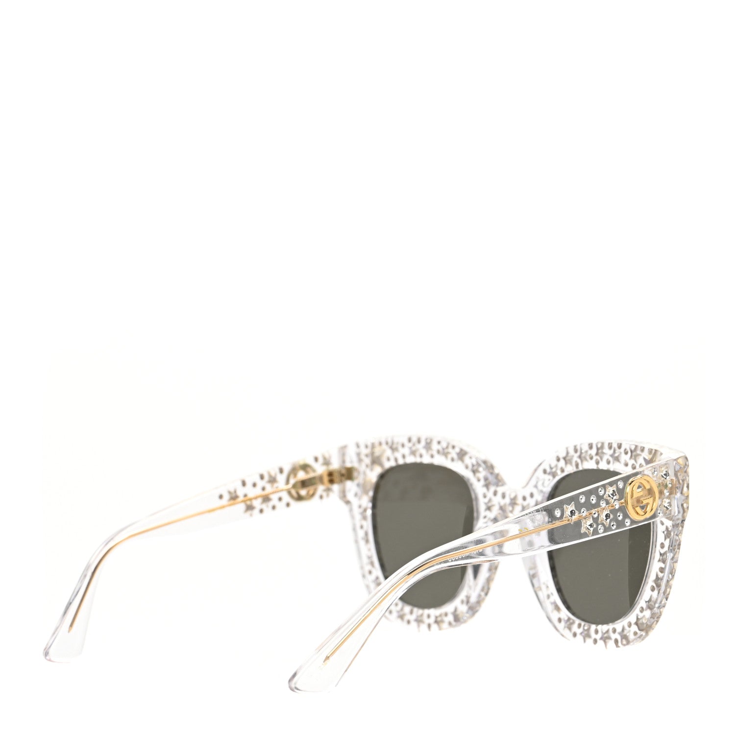 Gucci Acetate Crystal Oversize Mirrored Star Sunglasses GG0116S 4 of 8
