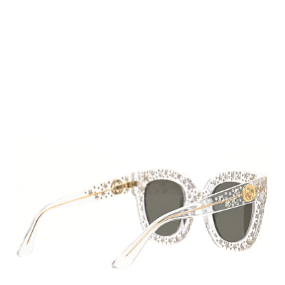 Gucci Acetate Crystal Oversize Mirrored Star Sunglasses GG0116S 4 of 8
