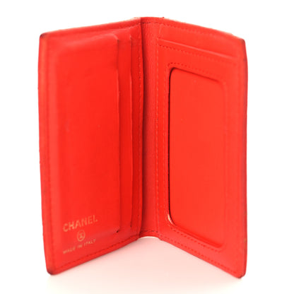 Chanel Lambskin Quilted Card Holder Wallet Red 5 of 9