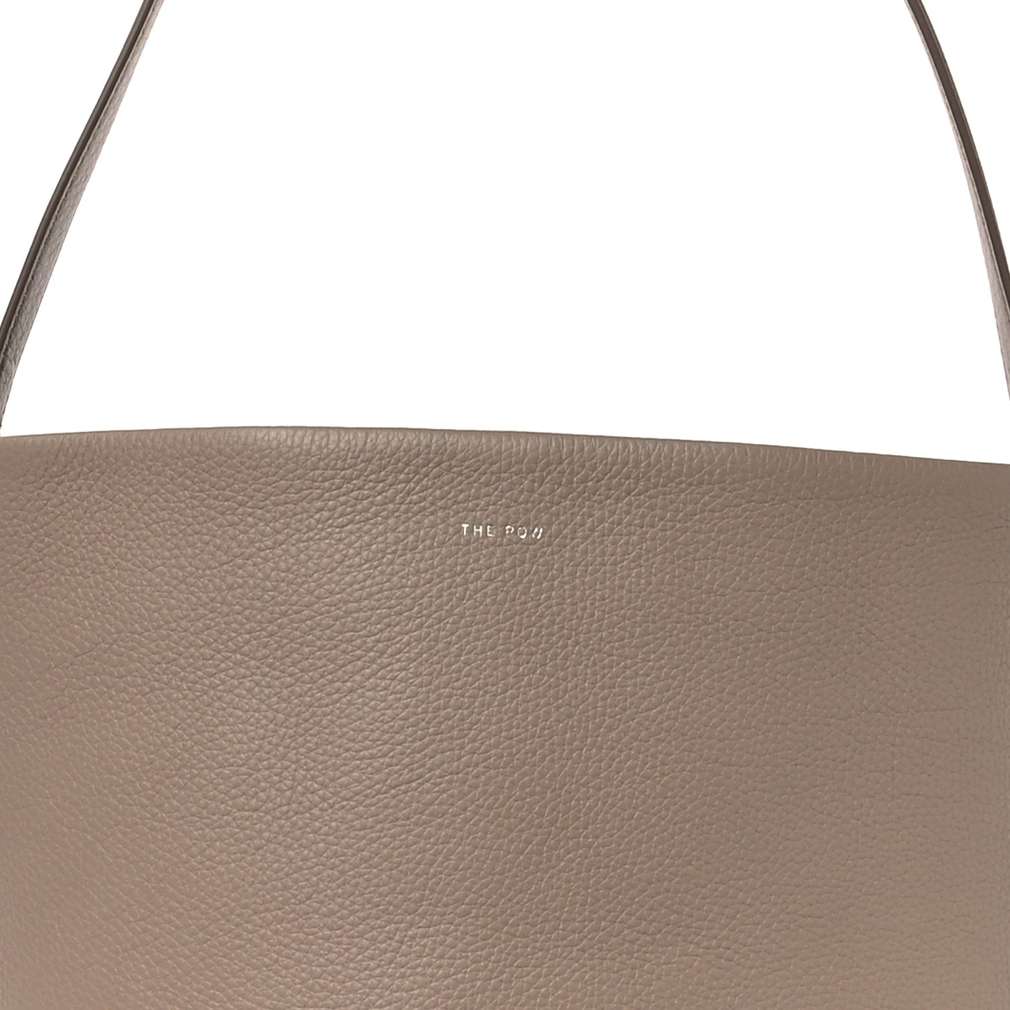 Grained Calfskin Medium N/S Park Tote Dark Taupe