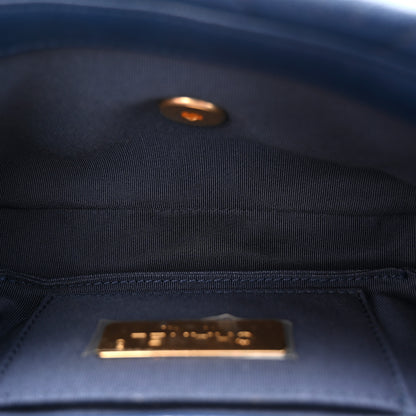 Chanel Goatskin Quilted Chanel 19 Waist Bag Dark Blue 5 of 10