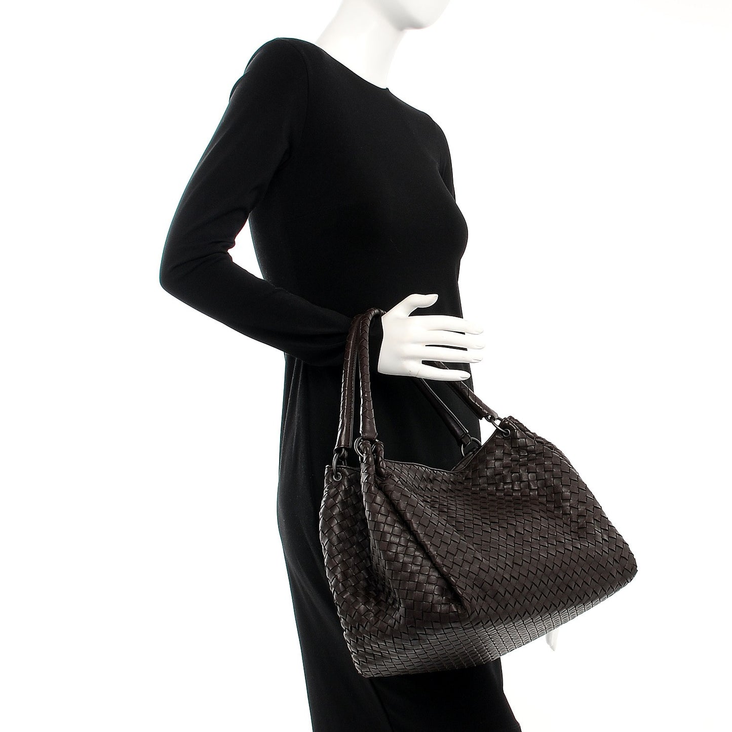 Nappa Intrecciato Parachute Bag Ebano
