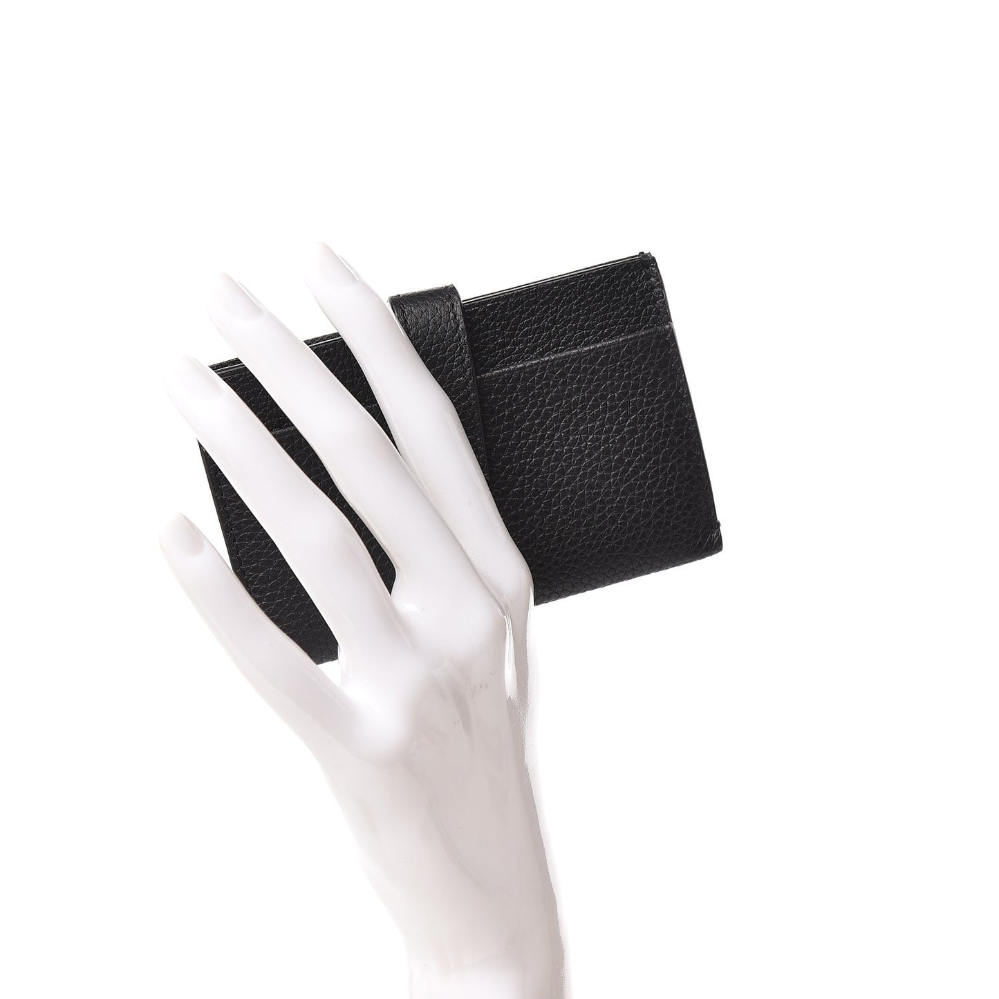 Grained Calfskin Sac De Jour Souple Card Case Black