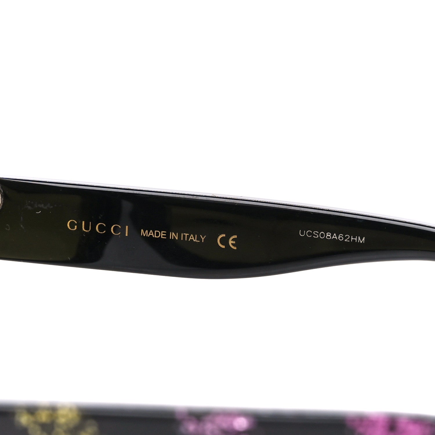 Gucci Acetate Round Glitter GG0319S Sunglasses Rainbow 6 of 8