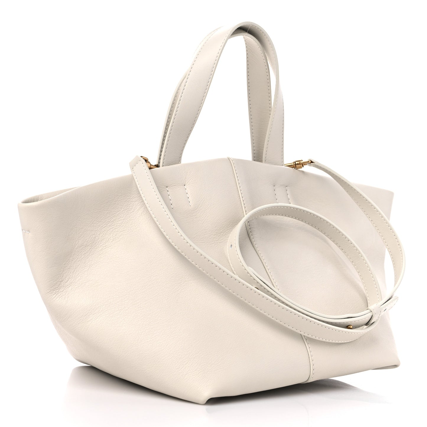 Calfskin Mini Tulipano Bag Bianca