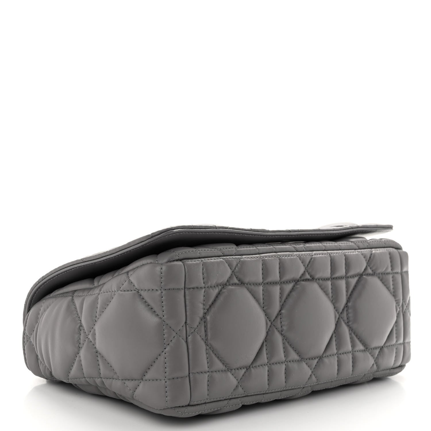 Christian Dior Calfskin Macrocannage Medium Caro Bag Iron Grey 4 of 10