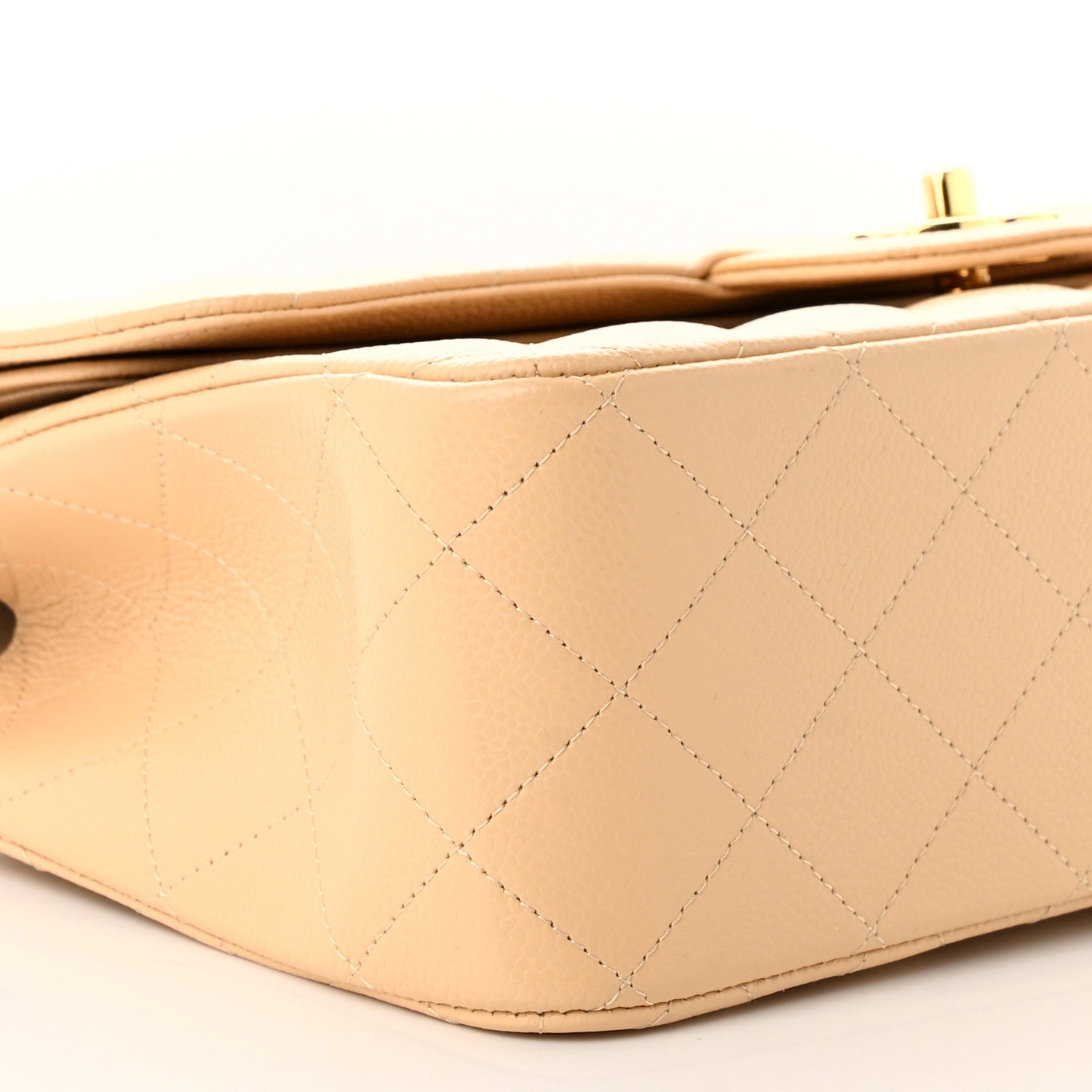 Chanel Caviar Quilted Jumbo Double Flap Beige 9 of 12
