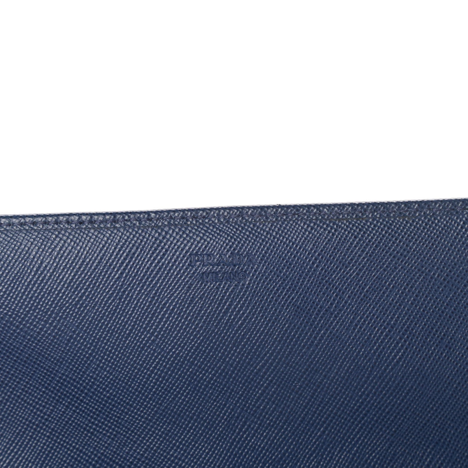 Prada Saffiano Metal Oro Chain Wallet Bleuette 6 of 8