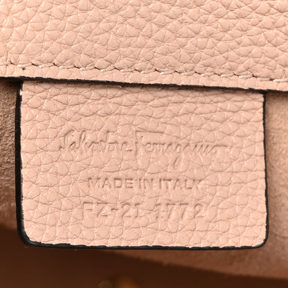 Salvatore Ferragamo Grained Calfskin Medium Studio Top Handle Bag Beige 8 of 12